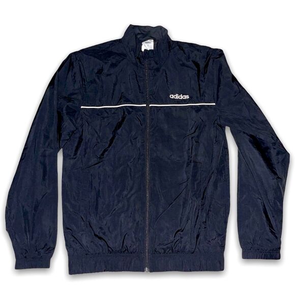 Adidas Vintage NWT Rare Fav Top Woven Nylon Jacket Black Small - Picture 4 of 7